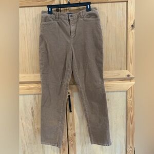 Talbots Tan High Waist Straight Leg Corduroy Pants Sz 14  MSRP $100